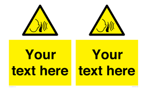 Custom warning sudden loud noise